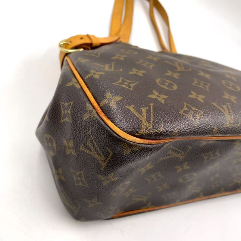 Louis Vuitton Batignolles Orizontal Monogram Leather × PVC Brown Shoulder Bag