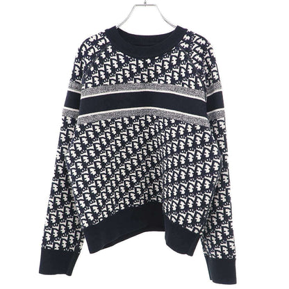 Christian Dior Oblique Reversible Knit Sweater Navy No Markings