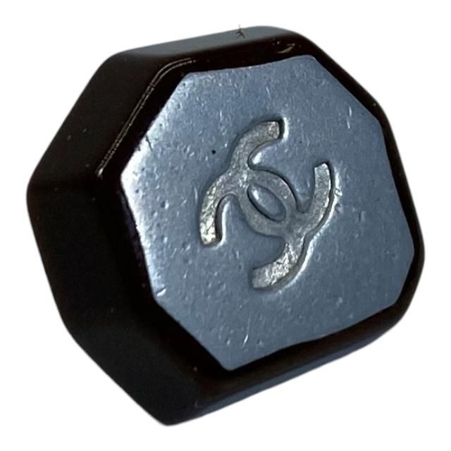 Chanel Earrings Accessories Small Accessories Coco Mark Octagon Plastic Brown