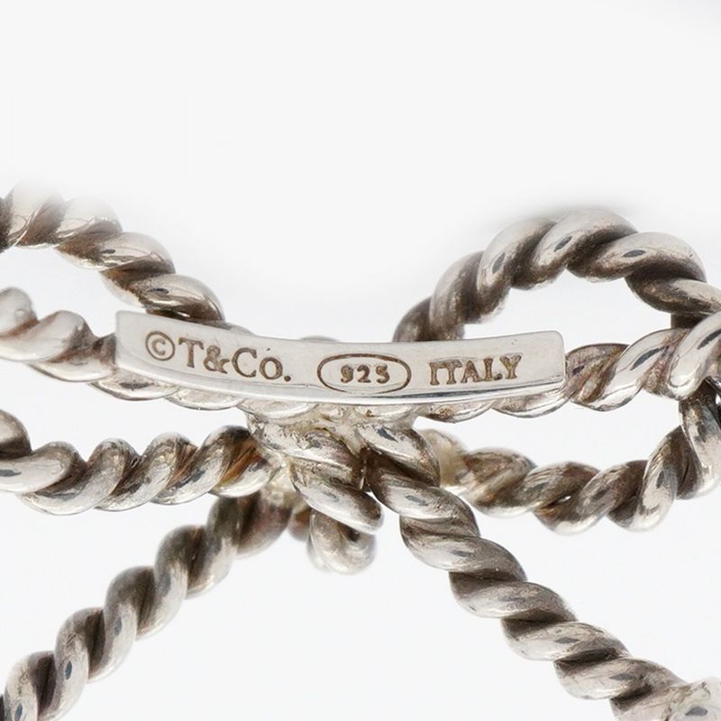 Tiffany & Co Ring With Twisted Ribbon Silver 925 Size 11 Ladies