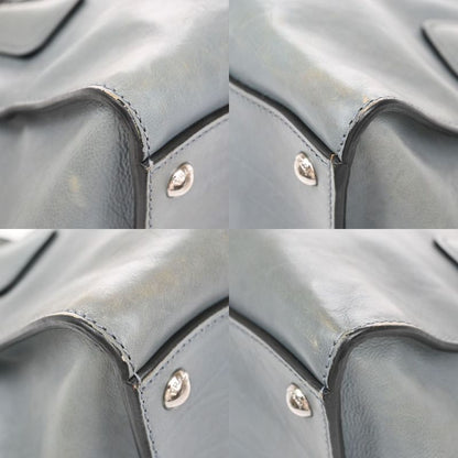 Prada Hand Shoulder Bag 2way Gray Leather 88ka908