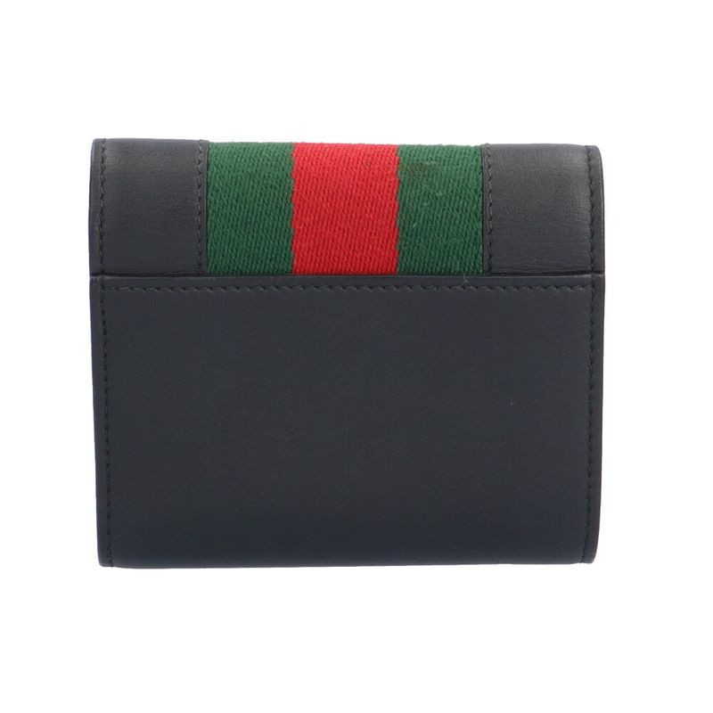 Gucci Sylvie Sherry Line Trifold Wallet Leather 476081 Ladies Gucci