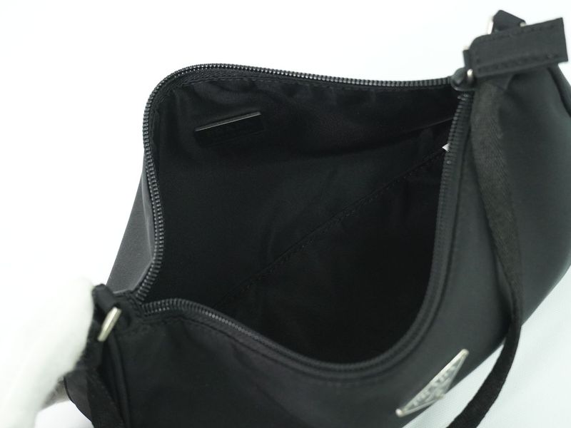 Authentic Prada Nylon Accessory Pouch Handbag Black Bag Pre-owned [follow-up