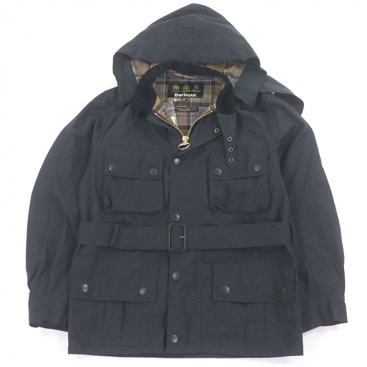 Bvlgari Barbour Ursula Waxjacket Collar Corduroy Oiled Jacket Navy