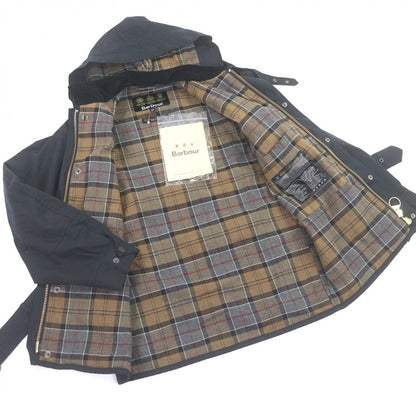 Bvlgari Barbour Ursula Waxjacket Collar Corduroy Oiled Jacket Navy — view 3