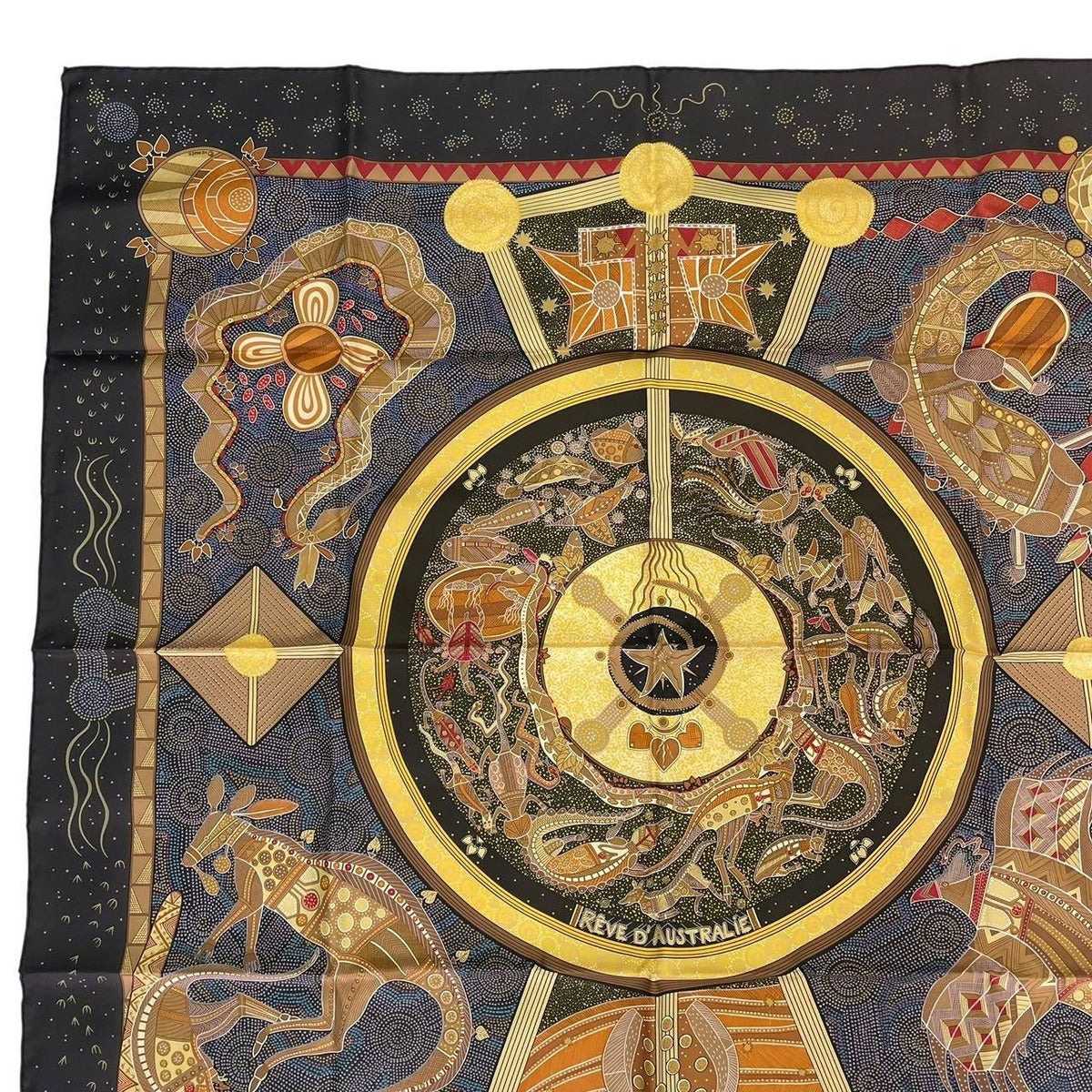 Hermes Silk Scarf Carre 90 Reve D'australie Australian Dream Brawan — view 3
