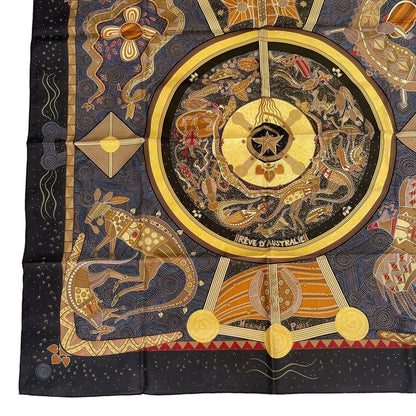 Hermes Silk Scarf Carre 90 Reve D'australie Australian Dream Brawan — view 5