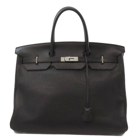 Hermes Birkin 40 Silver Hardware Handbag Taurillon Women