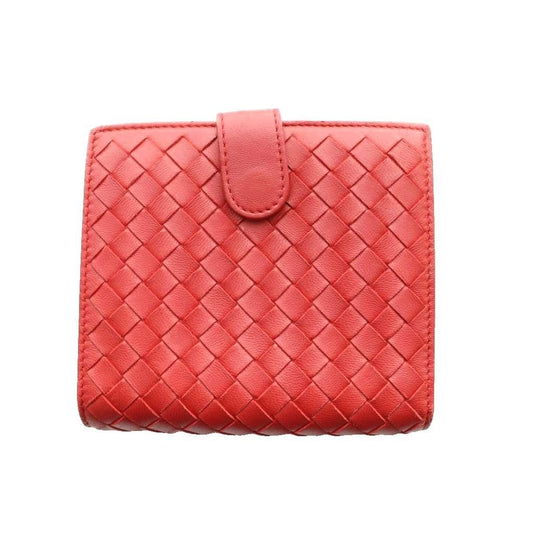 Bottega Veneta Intrecciato Bifold Wallet Red SS OS