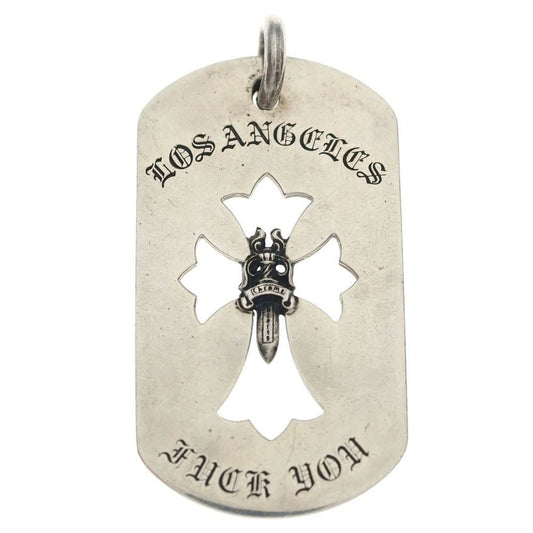 Chrome Hearts D Tag Lrg Ltd la Limited Large Dog Tag Necklace Top
