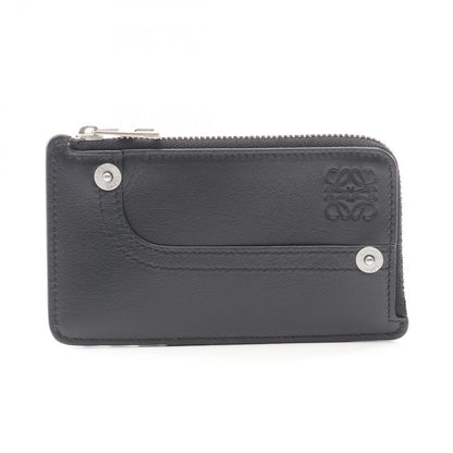 Loewe Coin Case Panta Card Holder Black Leather