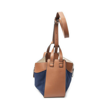 Loewe Small Hammock Tan Blue Canvas — view 5