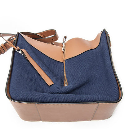 Loewe Small Hammock Tan Blue Canvas — view 8