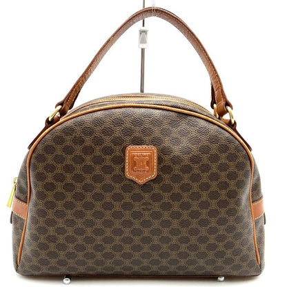 Celine Mc98/1 Macadam Handbag Vintage Retro Brown Pvc/leather Ladies Men