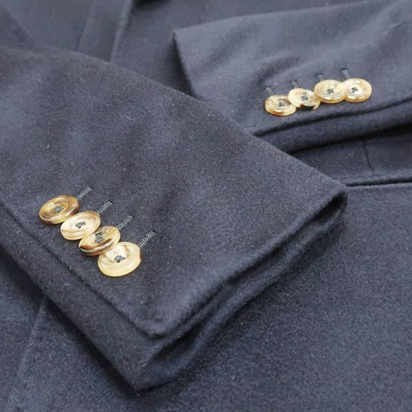 Gucci Chester Coat 546321 Cashmere 95% Wool 5% Navy Stripe Tricolor Gucci