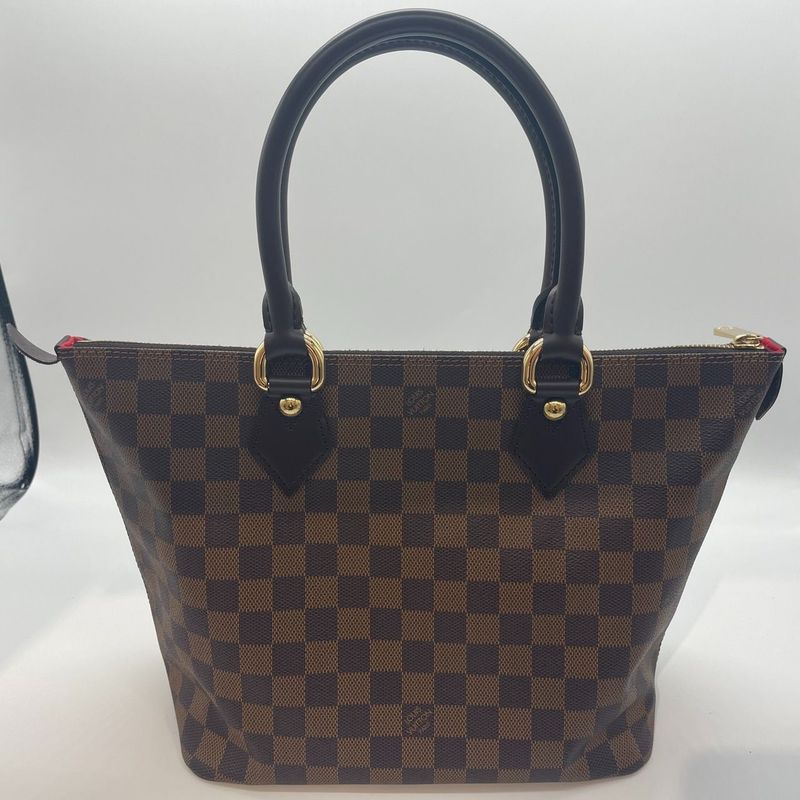 Louis Vuitton Damier Saleya PM N51183 Handbag Shoulder Bag Brown Preowned 005445