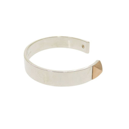 Hermes Clous De H Jonc 2 Clous H121455b Silver 925 18K Pink Gold Bracelet