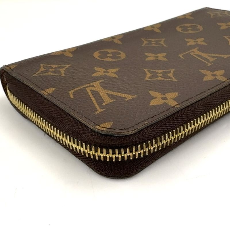 Louis Vuitton Zippy Wallet Monogram RFID Compatible PVC Brown Round Zipper Long