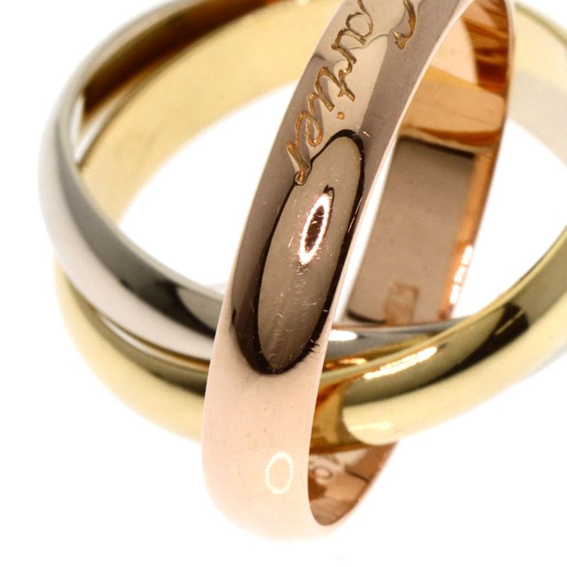 Cartier Trinity #49 Ring 18K Yellow Gold 18K White Gold 18K Pink Gold Ladies
