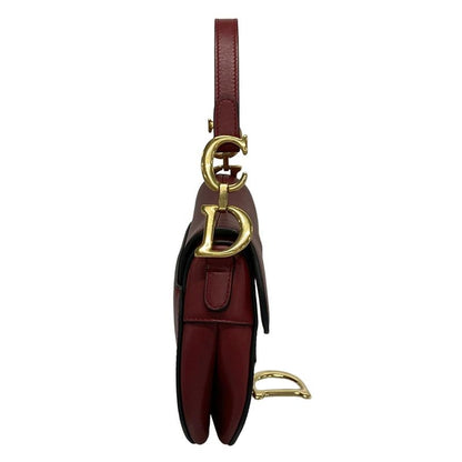 Dior/christian Dior Handbag Saddle Bag Red Leather