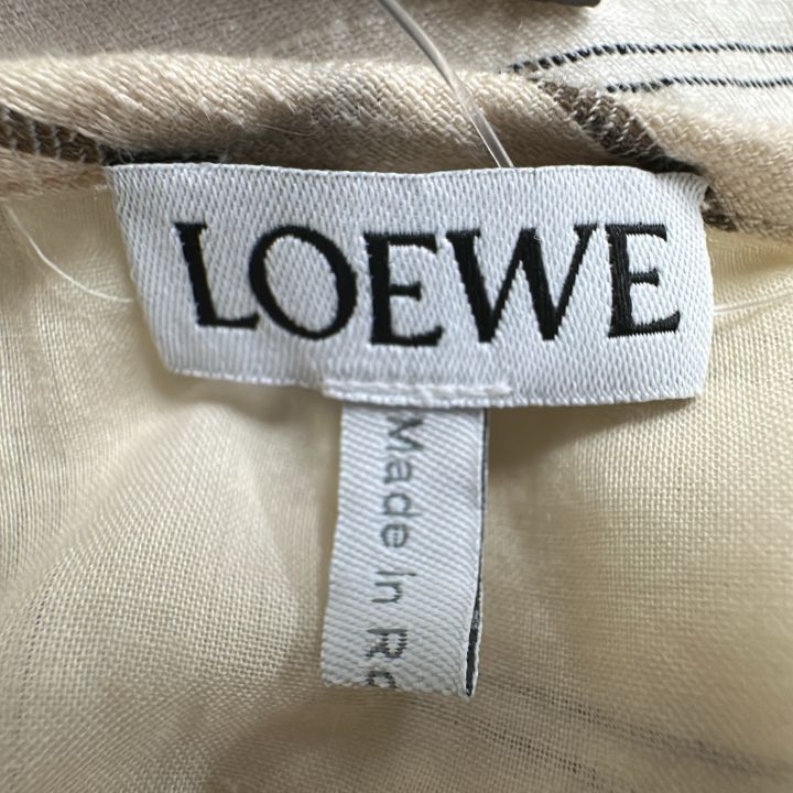 Loewe S359y09x42 Striped Tunic Dress Women Beige 34