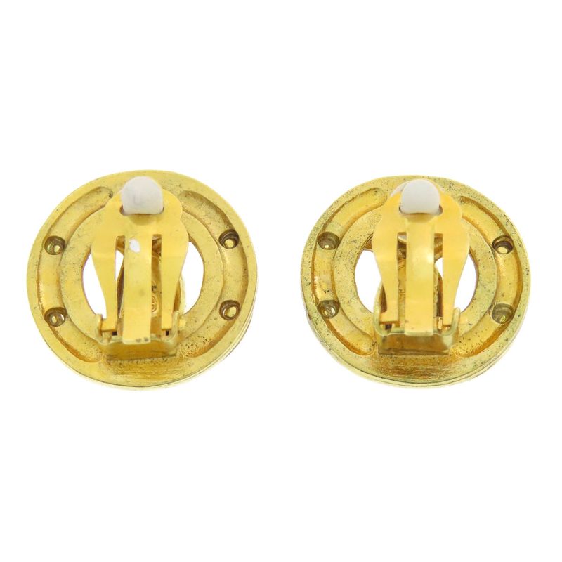 Chanel Coco Mark Earrings Metal Ladies