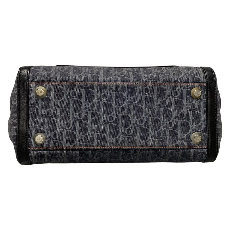 Dior/christian Dior Tote Bag Flight/trotter Navy And Blue-gray And Orange