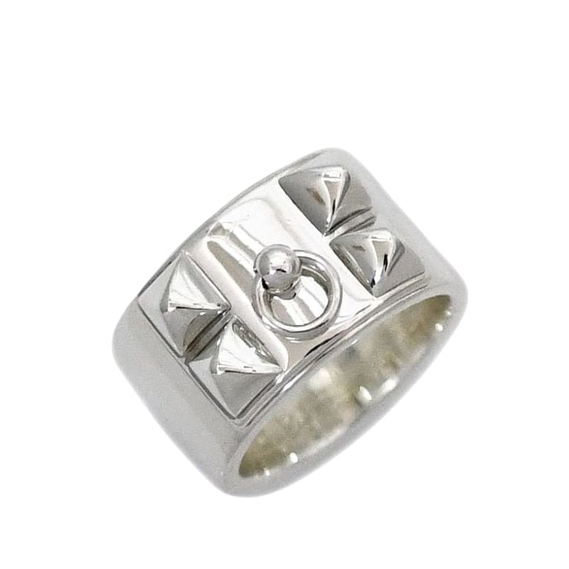 Hermes Ring Collier de Chien H Silver
