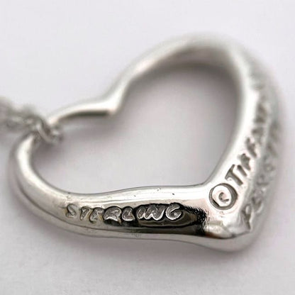 Tiffany & Co Open Heart Necklace Ec22789 Silver