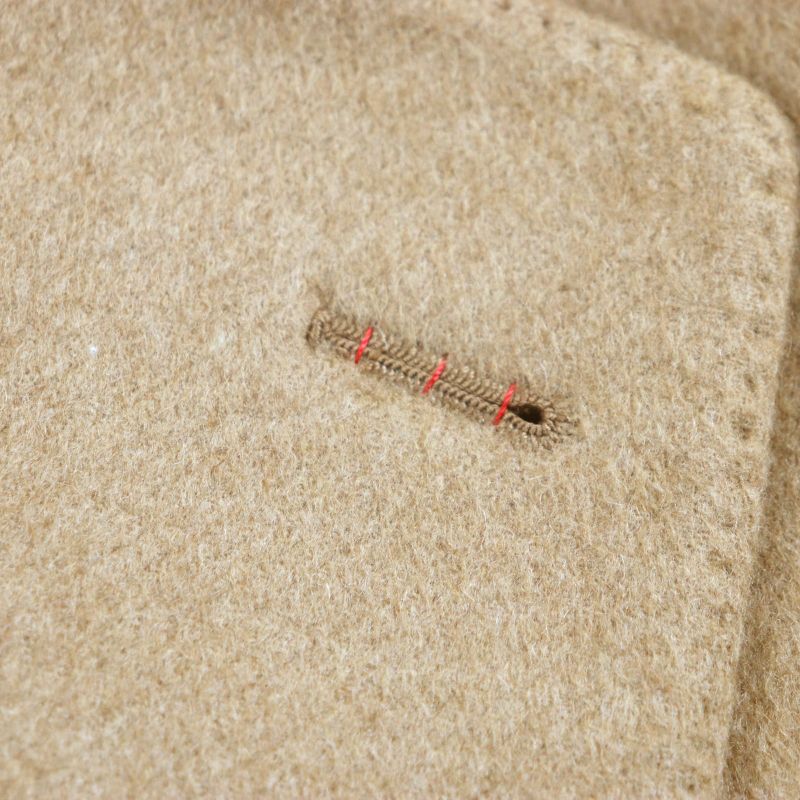  Gucci 23AW 753089 100% Camel Hair City Label Logo Buttons Single Chester Coat