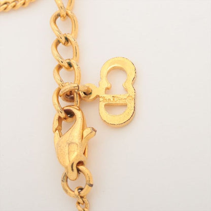 Christian DIOR Necklace GP X Rhinestone X Faux Pearl Gold