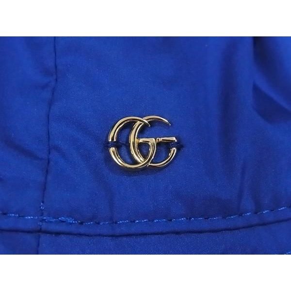 Gucci GG Marmont Polyester Bucket Hat M 57 cm Blue — view 8