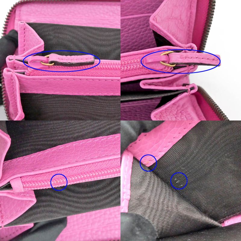 Gucci GG marmont Zip Around 409392 1147 Pink Long Wallet