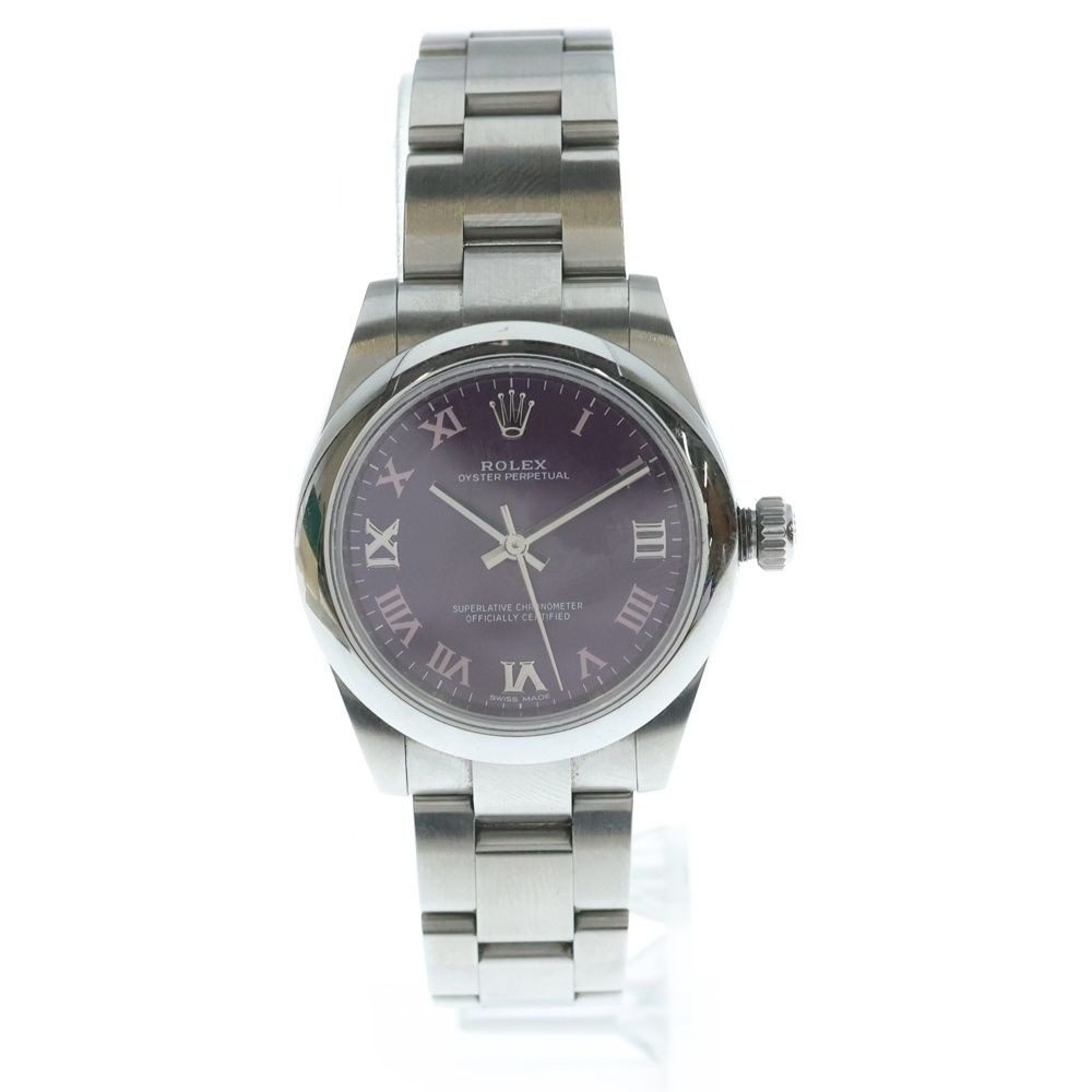 Rolex Oyster Perpetual Red Gray Proma Dial SS at Stainless Steel Automatic