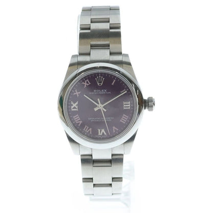 Rolex Oyster Perpetual Red Gray Proma Dial SS at Stainless Steel Automatic