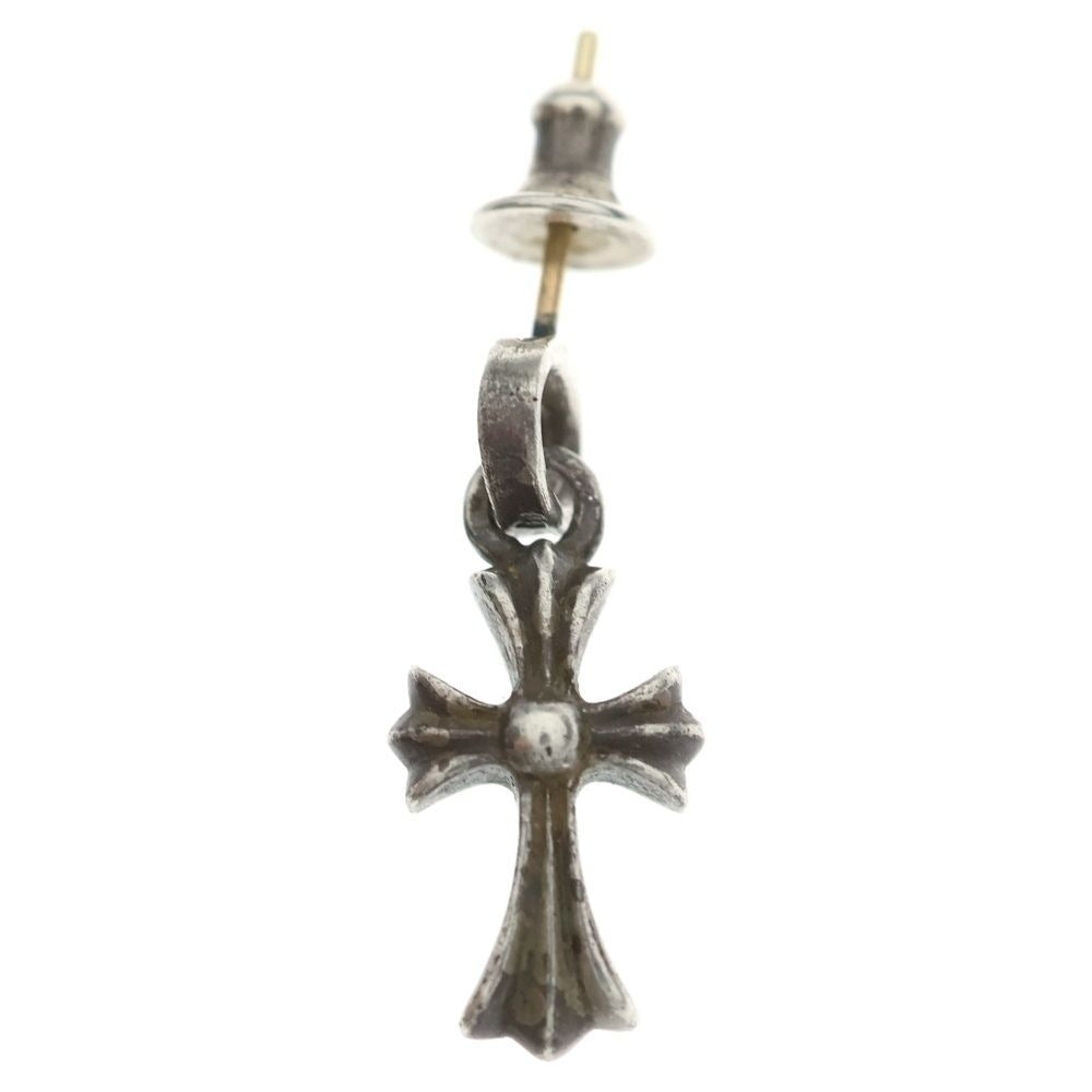 Chrome Hearts Bby Pprchn Baby Fat Cross Drop Earrings Silver