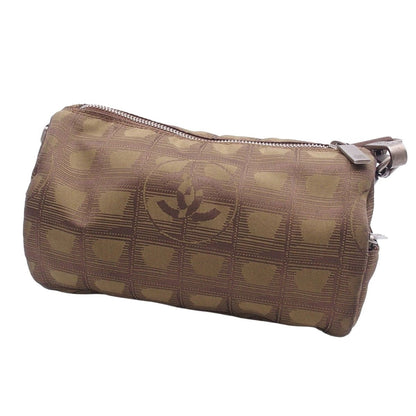 Chanel New Travel Line Mini Roll Khaki Brown Nylon Shoulder Bag — view 2