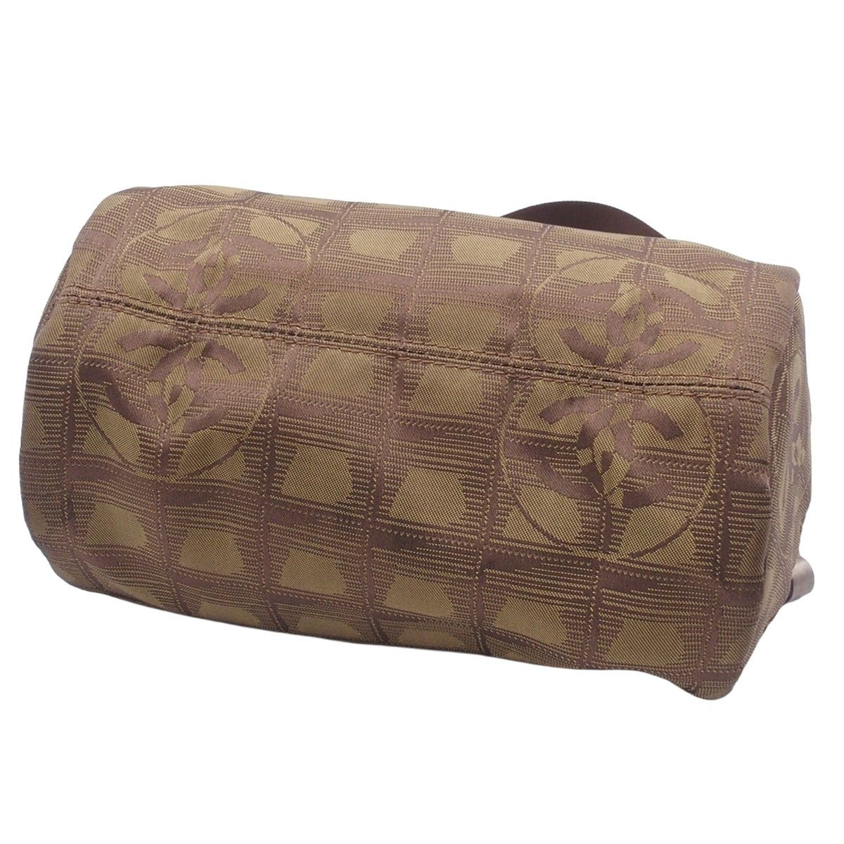 Chanel New Travel Line Mini Roll Khaki Brown Nylon Shoulder Bag — view 3