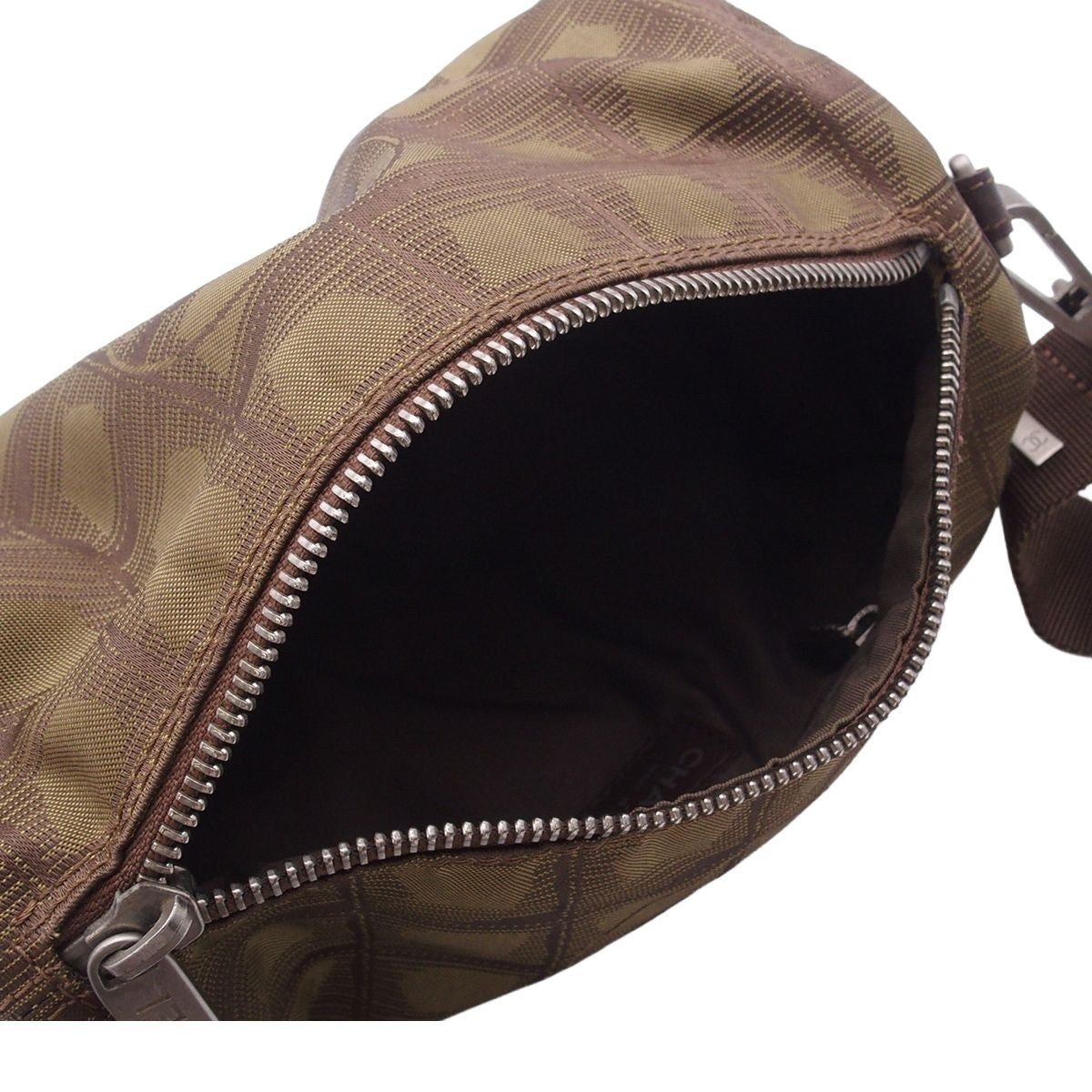 Chanel New Travel Line Mini Roll Khaki Brown Nylon Shoulder Bag — view 5