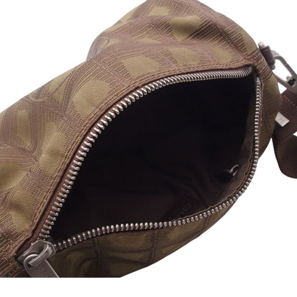 Chanel New Travel Line Mini Roll Khaki Brown Nylon Shoulder Bag — view 5