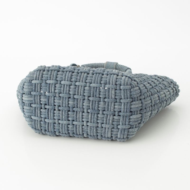 Balenciaga Bistro XS Denim Basket 2WAY Shoulder Handbag 671342 Indigo Blue