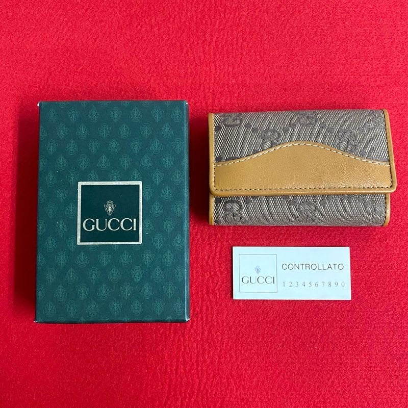 Gucci GG Logo Canvas Leather Key