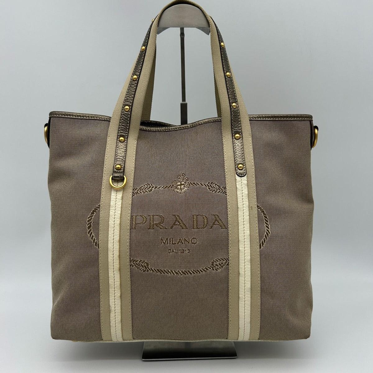 Prada Jacquard Tote Gold — view 2