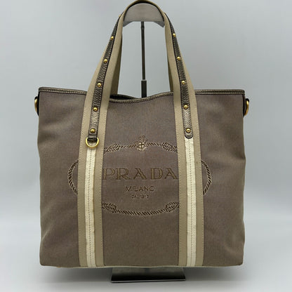 Prada Jacquard Tote Gold — view 2