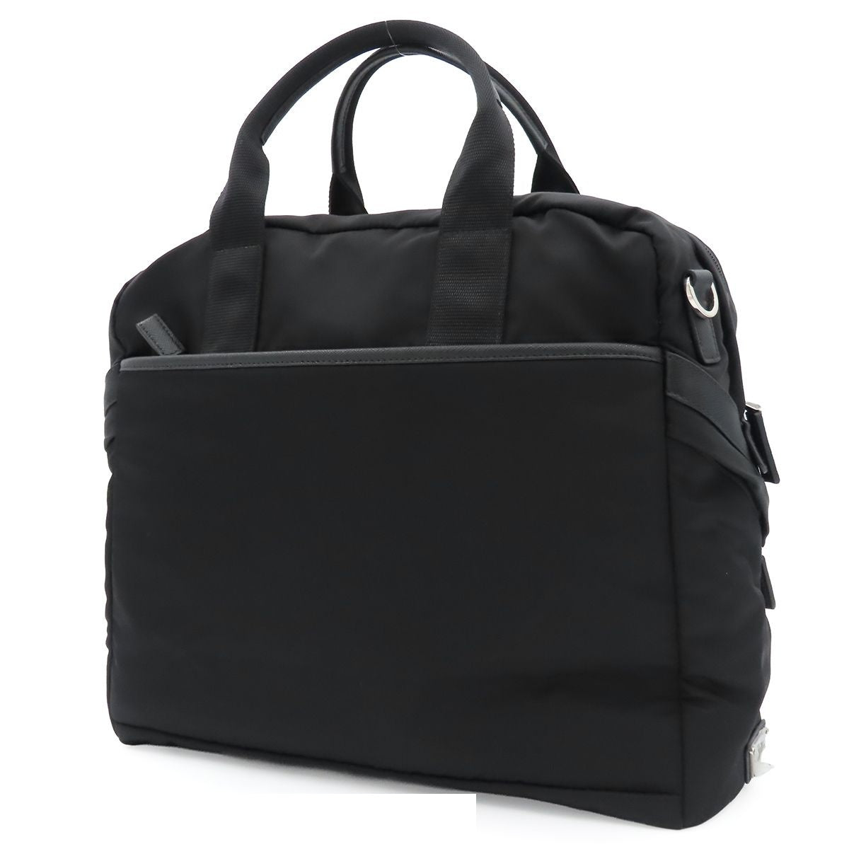 Prada Business Black Tessuto Saffiano Nylon 2-Way Shoulder Bag — view 2