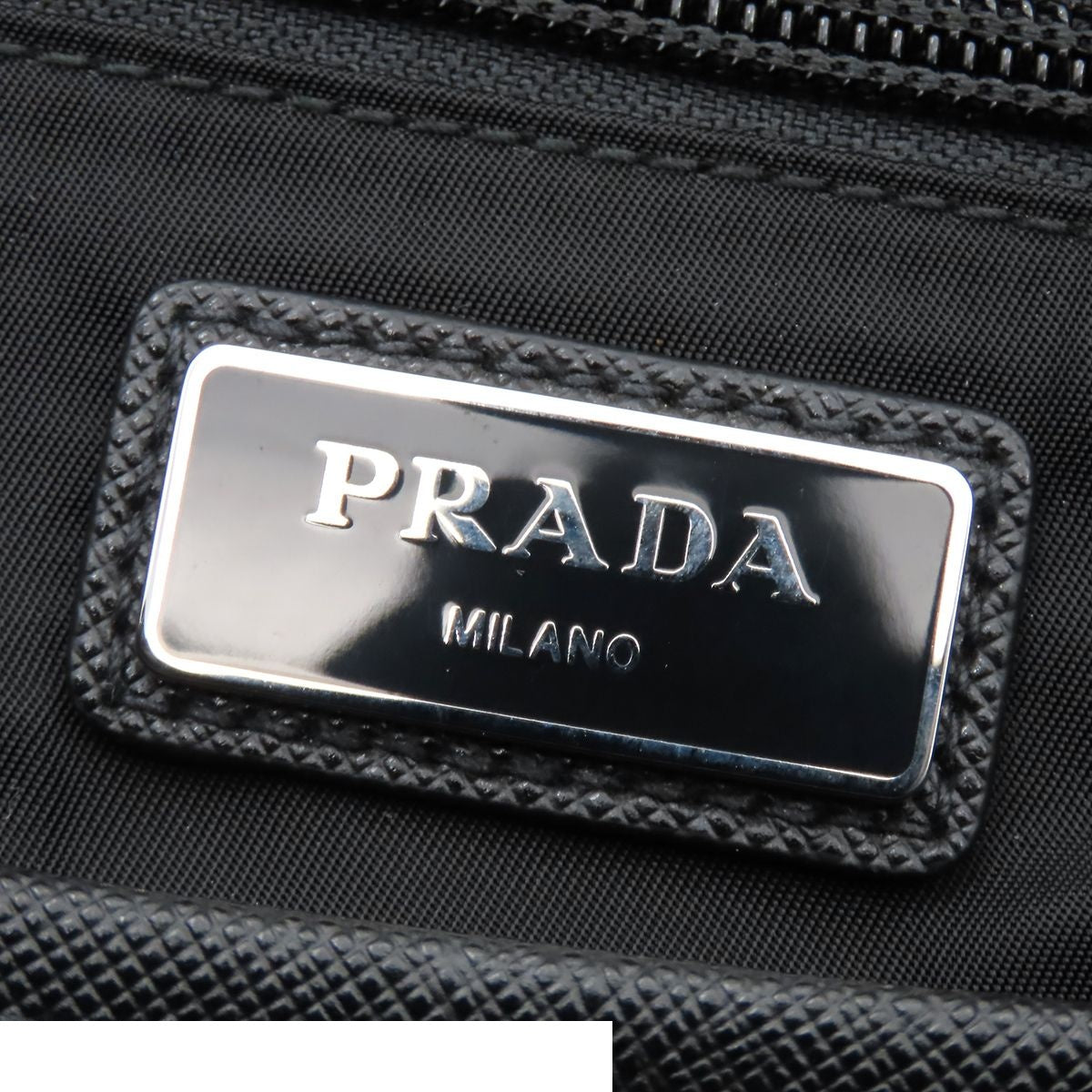 Prada Business Black Tessuto Saffiano Nylon 2-Way Shoulder Bag — view 6