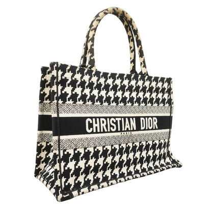 Dior Tote Book Canvas White Black Cles Diss — view 2