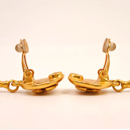 Chanel Swing/coco Mark Gold Plated 96P Ladies 29.8g Earring