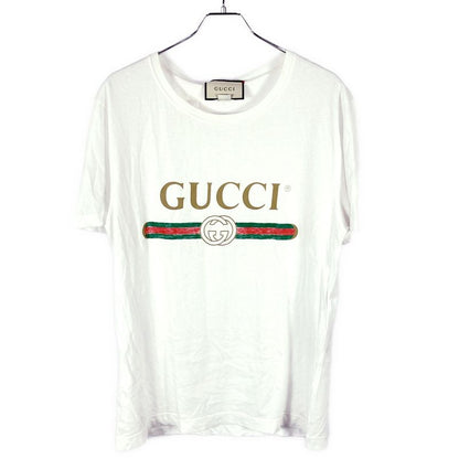 Gucci Logo Washed Oversize D T-Shirt 440103 X3f05 White XS