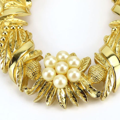 Christian Dior Brooch Metal Gold Wreath Plated Accessories Ladies Women